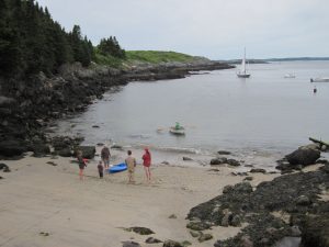 Visitors on the Cove Beach